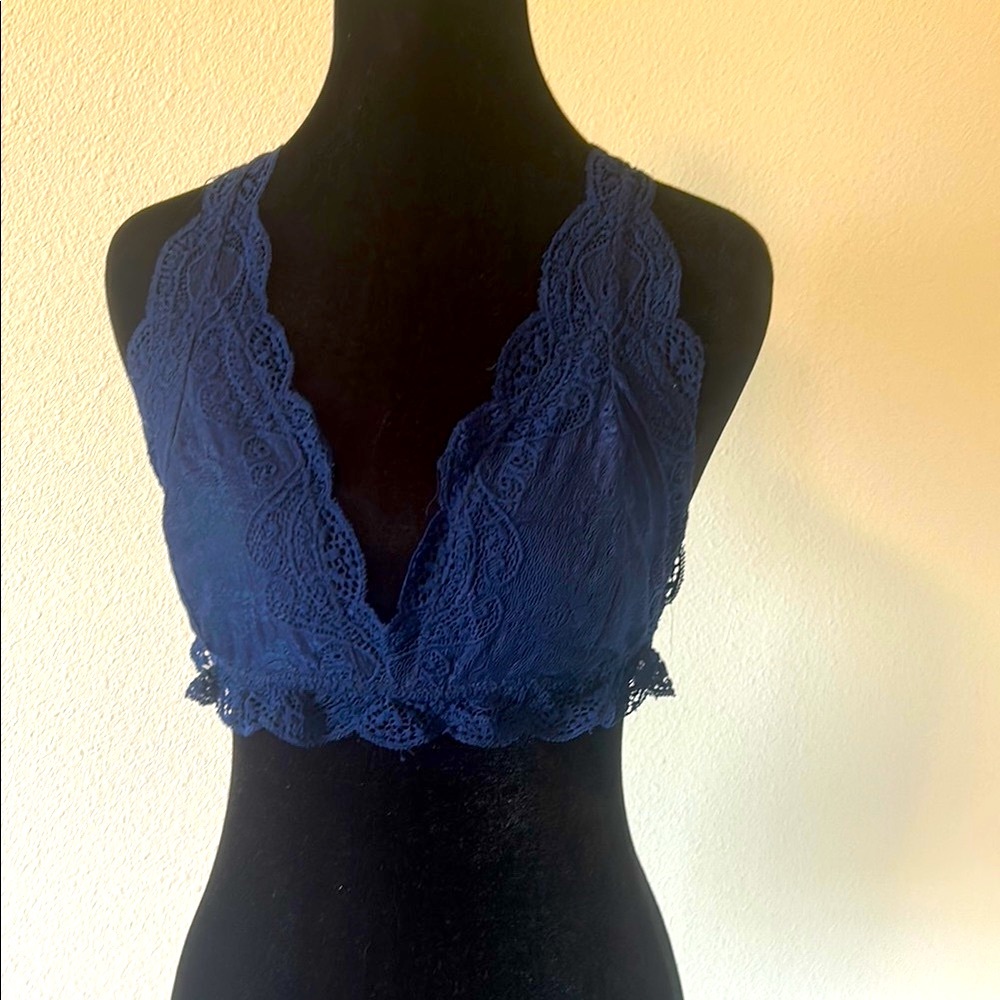 Honey Punch Blue Lace Bra Intimates